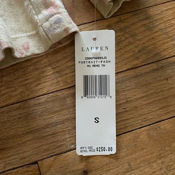 NEW Vintage Ralph Lauren Floral Linen Frog Buttons Jacket - Sz S - NWT - Picture 6 of 9